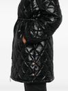 liu jo - Long shiny black quilted puffer jacket - 2