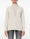 d exterior - Lace-knit wool and cashmere sweater - 5