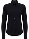 xacus - Camicia elasticizzata in cotone nero - 6