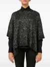 d exterior - Black Lurex effect alpaca cape - 6