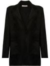 d exterior - Single-breasted velvet blazer - 4