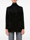 d exterior - Single-breasted velvet blazer - 7