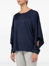 d exterior - Blue blouse with open sleeves - 7