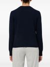 seventy - Maglione in lana e cashmere blu girocollo - 4