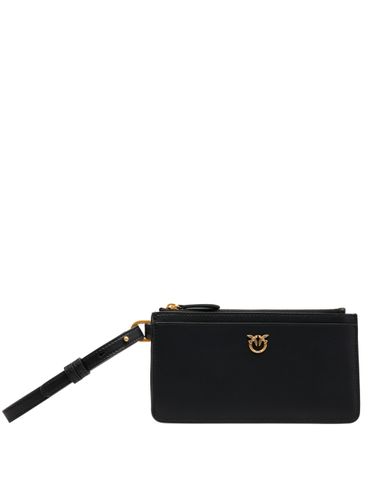 PINKO - Portacarte Long Card Holder in pelle nera