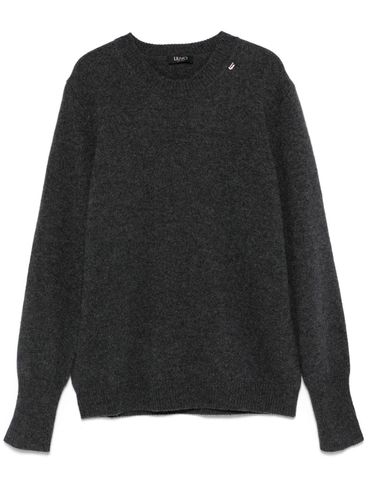 LIU JO - Gray wool crewneck sweater