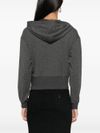 liu jo - Short gray sweatshirt with sequins - 1