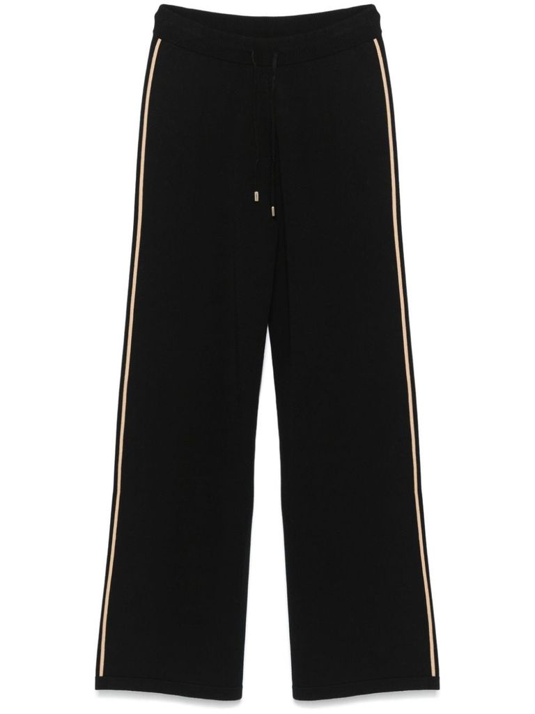 Shop Liu •jo Black Sweatpants With Side Stripe