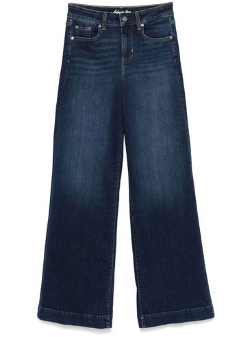 LIU JO - Long stretch cotton wide-leg jeans