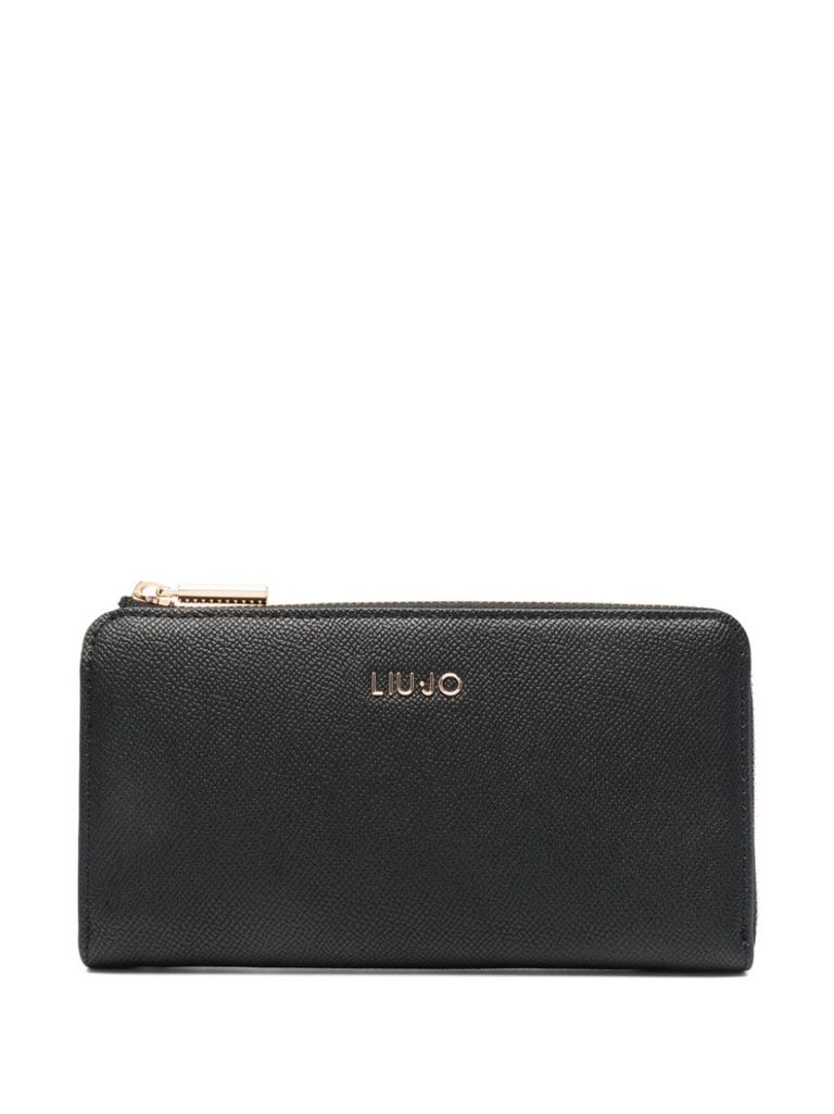 Liu •jo Black Synthetic Leather Wallet With Logo