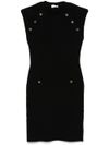 liu jo - Short black dress with buttons and pockets