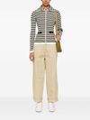 liu jo - Black and white striped cardigan with zip and pockets - 1