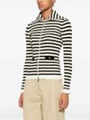 liu jo - Black and white striped cardigan with zip and pockets - 3