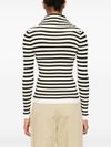 liu jo - Black and white striped cardigan with zip and pockets - 4