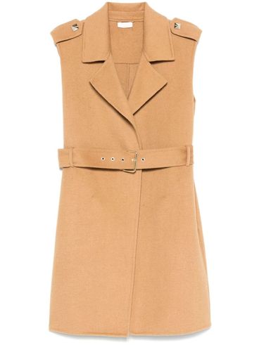 LIU JO - Gilet beige con cintura