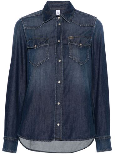 LIU JO - Camicia in denim blu con tasche