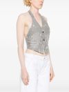 liu jo - Grey vest with rhinestones - 1