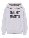 mc2 saint barth - Felpa Oliver in cotone grigio con logo