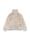 save the duck - Pelliccia sintetica Ceri beige a collo alto - 2