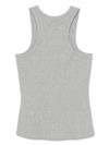 liu jo - Top in cotone grigio con logo - 1