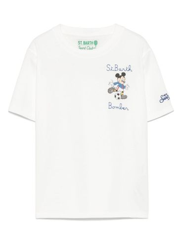 MC2 SAINT BARTH - T-shirt Cameron in cotone bianco con stampa topolino