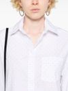 liu jo - Camicia in cotone bianco con strass - 2