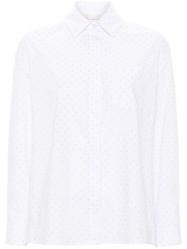 LIU JO - Camicia in cotone bianco con strass