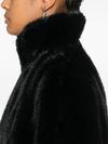 liu jo - Black high-neck faux fur coat - 3