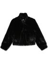 liu jo - Black high-neck faux fur coat