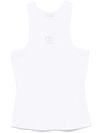 liu jo - Top in cotone bianco con logo