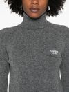 liu jo - Grey turtleneck top with logo - 1