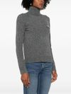 liu jo - Grey turtleneck top with logo - 2