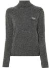 liu jo - Grey turtleneck top with logo