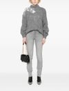 liu jo - Grey turtleneck sweater with inserts - 4