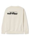 off-white - Felpa in cotone bianco con logo - 2