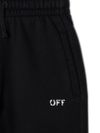 off-white - Pantaloni tuta in cotone nero con logo bianco - 1