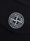 stone island - T-shirt in cotone nero con logo - 2