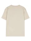 stone island - T-shirt in cotone beige con ricamo logo - 1