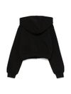 liu jo - Black cotton hoodie with logo embroidery - 1