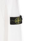 stone island - Maglione in lana bianca girocollo con patch logo - 1