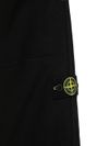 stone island - Pantaloni tuta in cotone nero con patch logo - 2