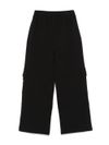 liu jo - Black wide-leg cotton jogger pants - 1