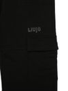 liu jo - Black wide-leg cotton jogger pants - 2