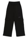 liu jo - Black wide-leg cotton jogger pants