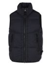 stone island - Gilet blu imbottito e trapuntato