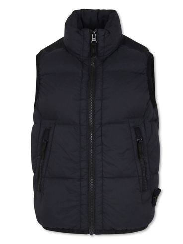 STONE ISLAND - Gilet blu imbottito e trapuntato