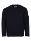 stone island - Maglione in cotone blu navy