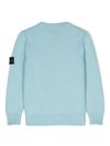 stone island - Maglione in cotone celeste girocollo - 1