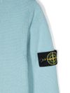 stone island - Maglione in cotone celeste girocollo - 2