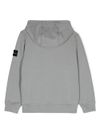 stone island - Felpa in cotone grigio con tasca a marsupio - 1